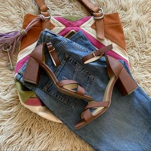 Naturalizer Brown strappy Heels size 8